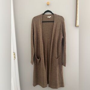 Max Studio Light Brown Long Cardigan